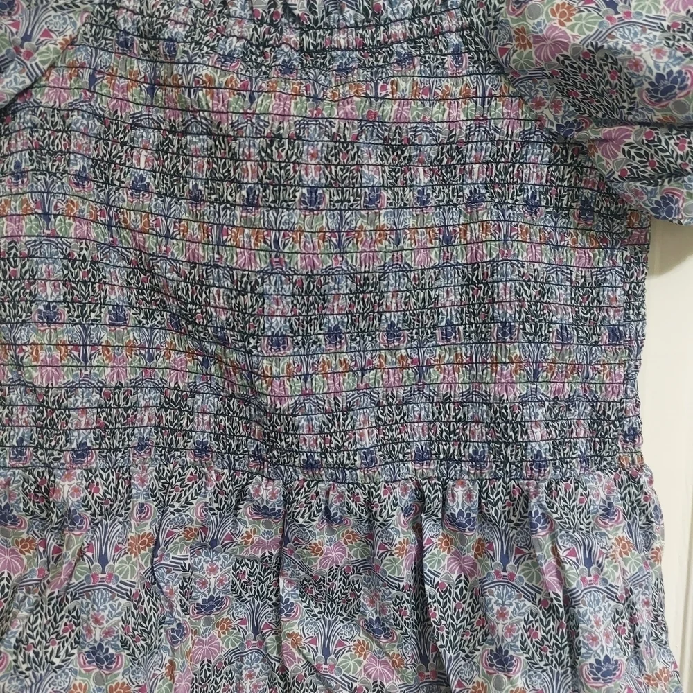 J. Crew Floral Puff Sleeve Blouse